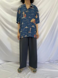 画像2: POLO Ralph Lauren オールオーバーパターン ビーチ柄 天竺ポロシャツ 2XL (2)