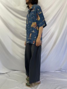 画像3: POLO Ralph Lauren オールオーバーパターン ビーチ柄 天竺ポロシャツ 2XL (3)