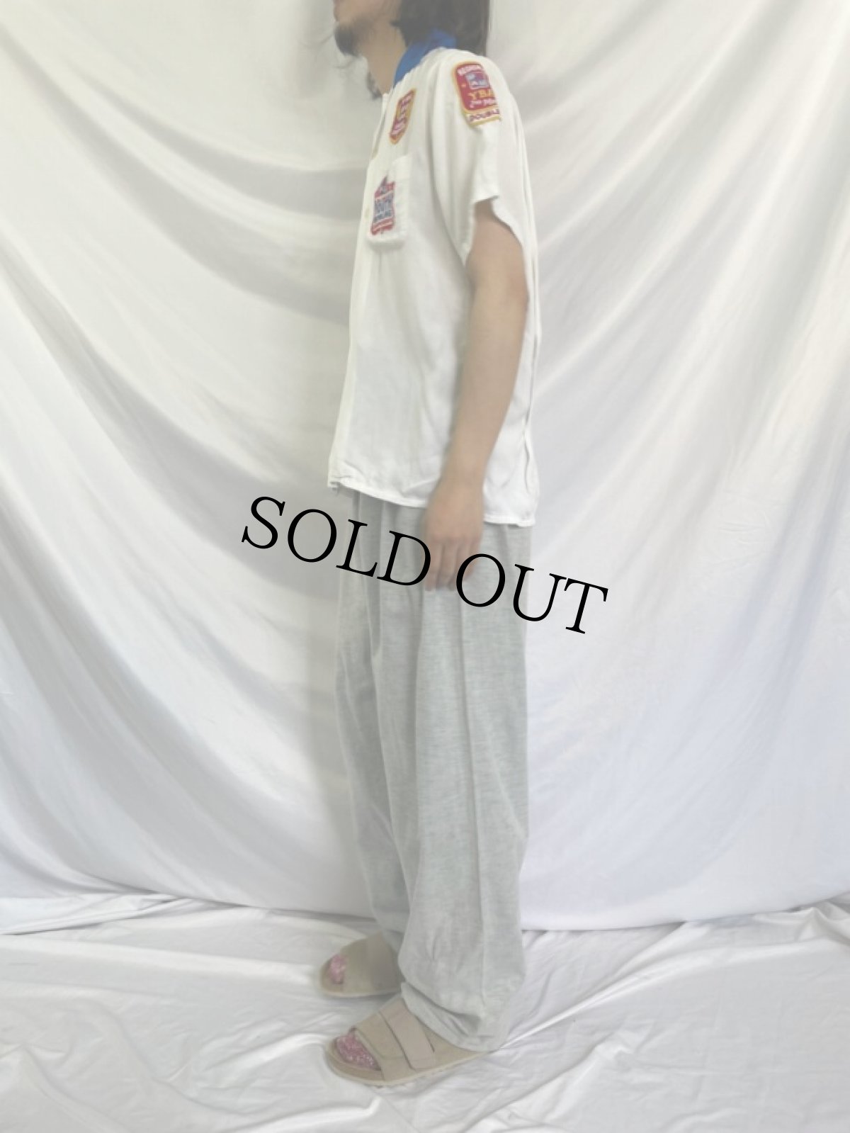 画像3: 60's King Louie 刺繍×ワッペン付き ボーリングシャツ M (3)