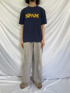 画像2: 80's SPAM USA製 プリントTシャツ NAVY XL (2)