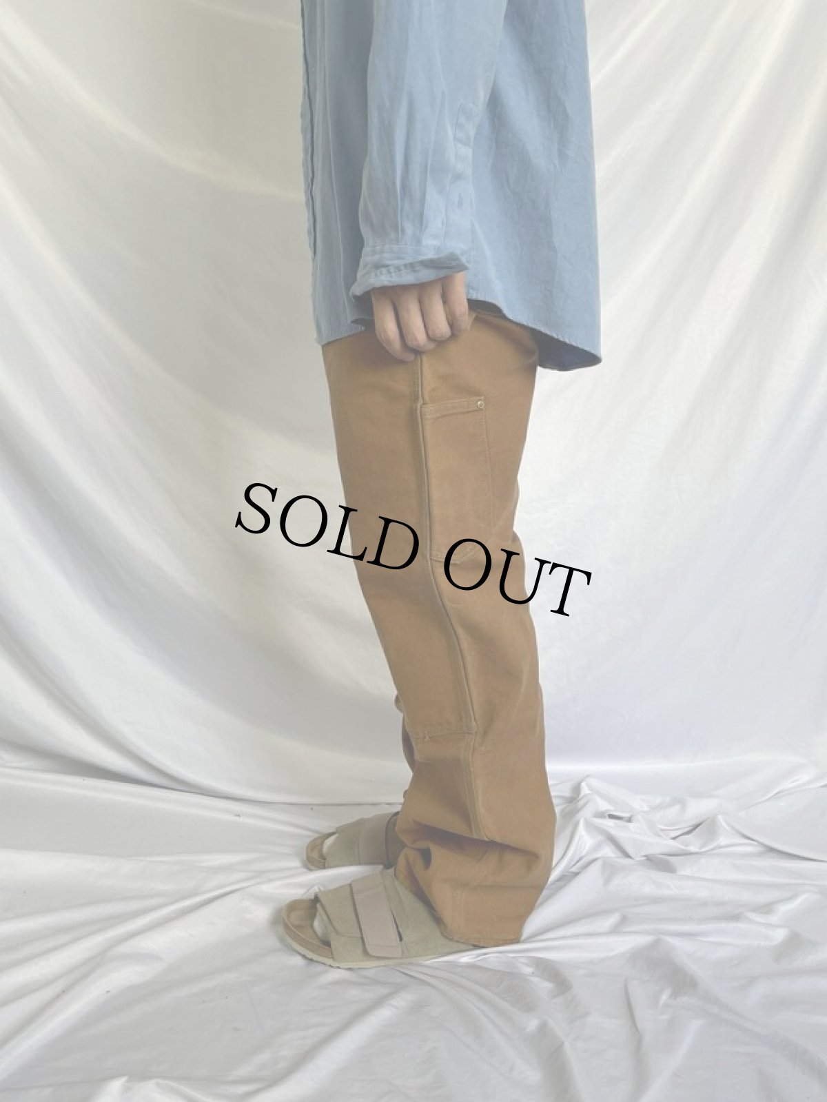 画像3: 70's Carhartt プリントタグ USA製 ダブルニー ダックペインターパンツ W32 (3)