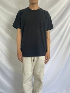 画像2: 90's anvil USA製 無地Tシャツ BLACK XL (2)