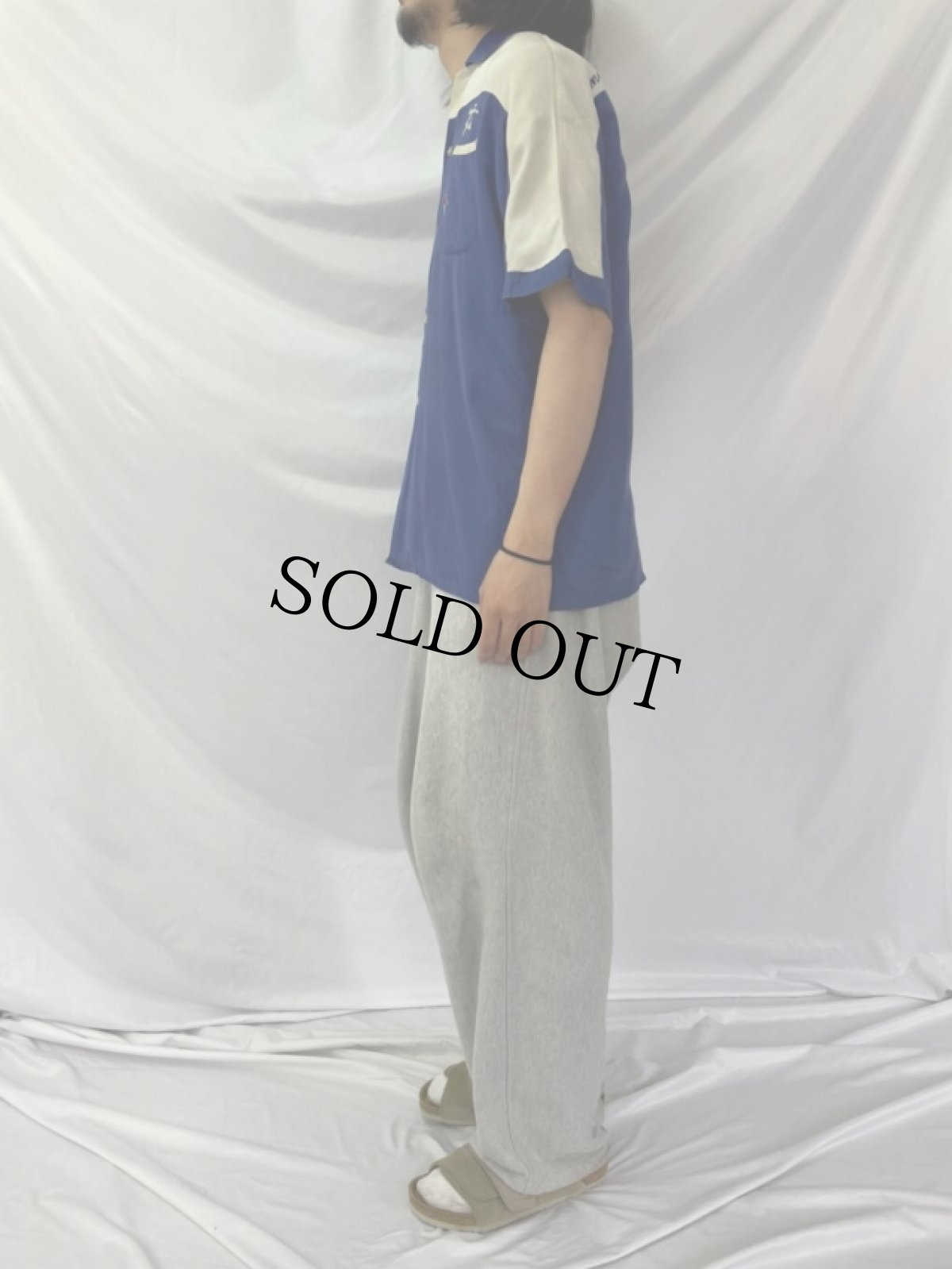 画像3: 60's Crown Prince チェーン刺繍 ボーリングシャツ M (3)