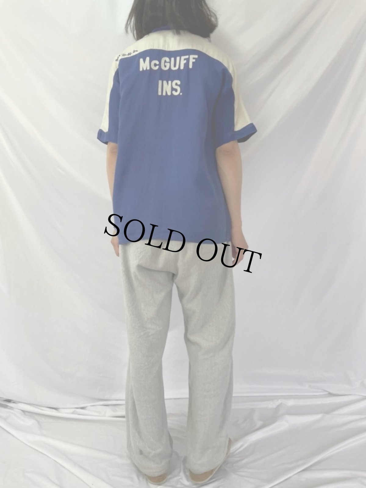 画像4: 60's Crown Prince チェーン刺繍 ボーリングシャツ M (4)