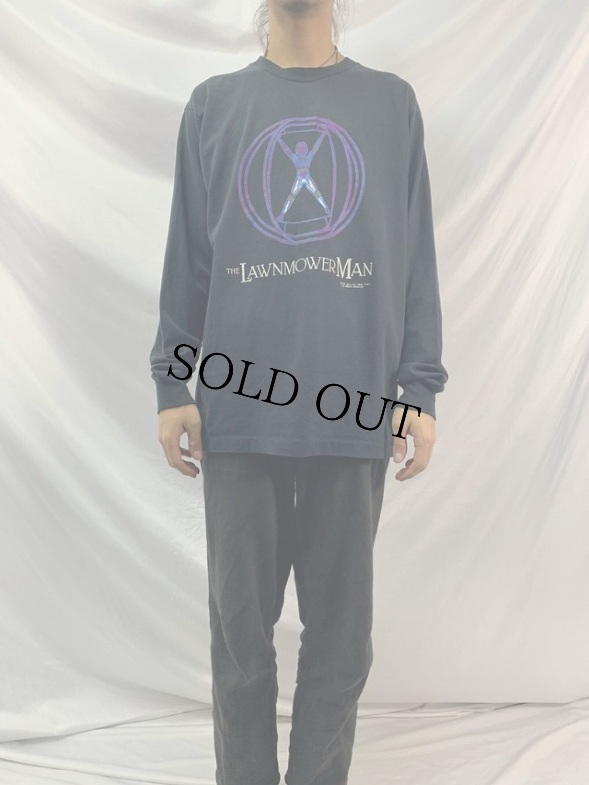 画像2: 90's THE LAWNMOWER MAN USA製 ホラー映画 プリントロンT XL (2)