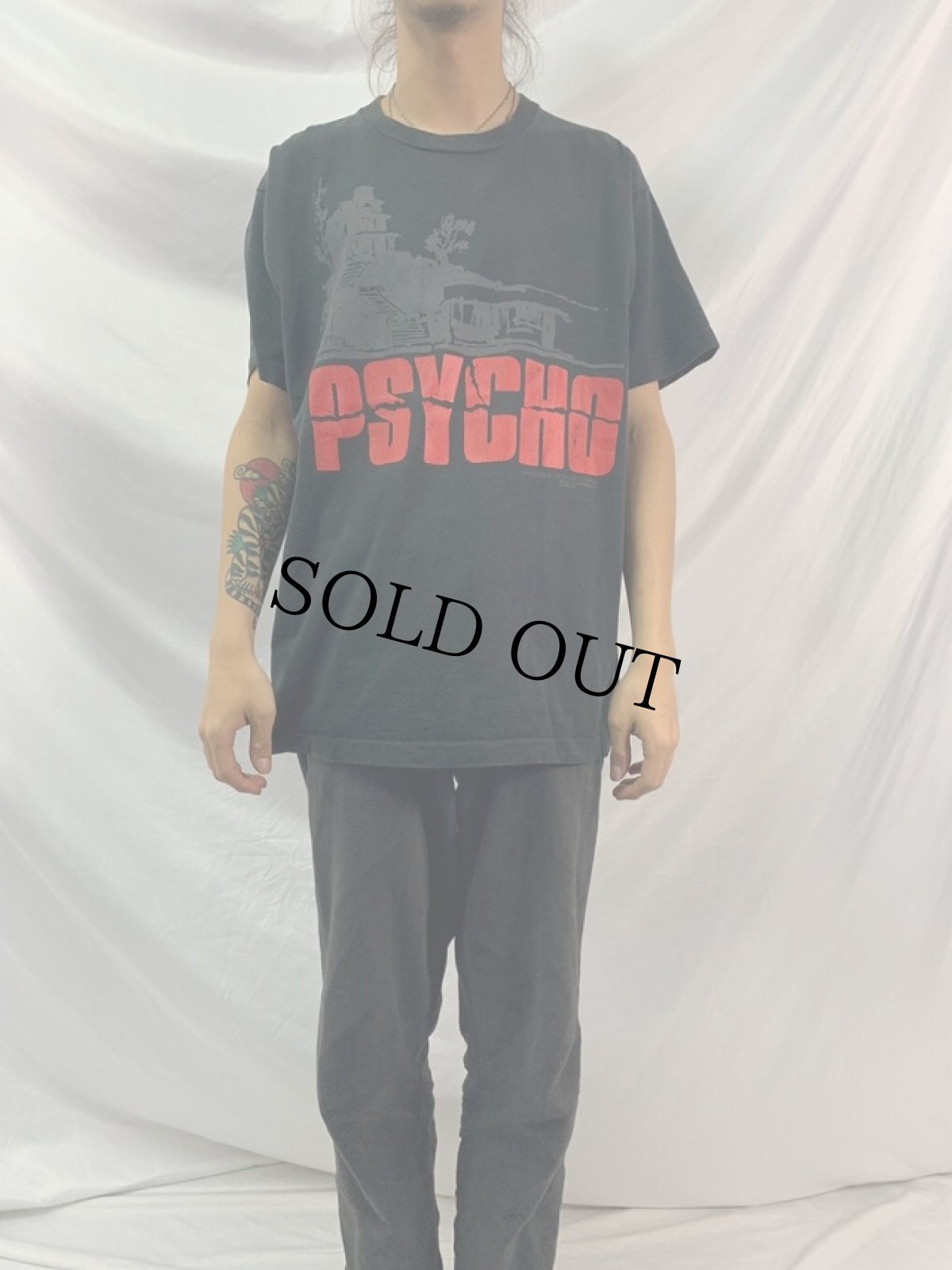 画像2: 90's PSYCHO USA製 サイコスリラー映画 プリントTシャツ L (2)