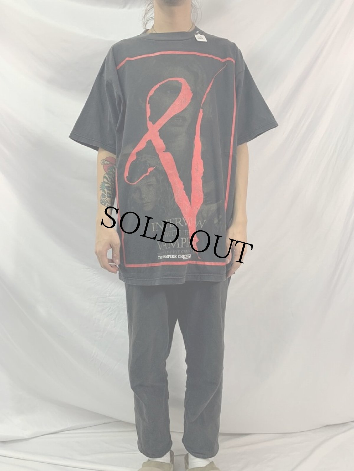 画像2: 90's Interview with the Vampire ホラー/ロマンス映画 プリントTシャツ XL (2)