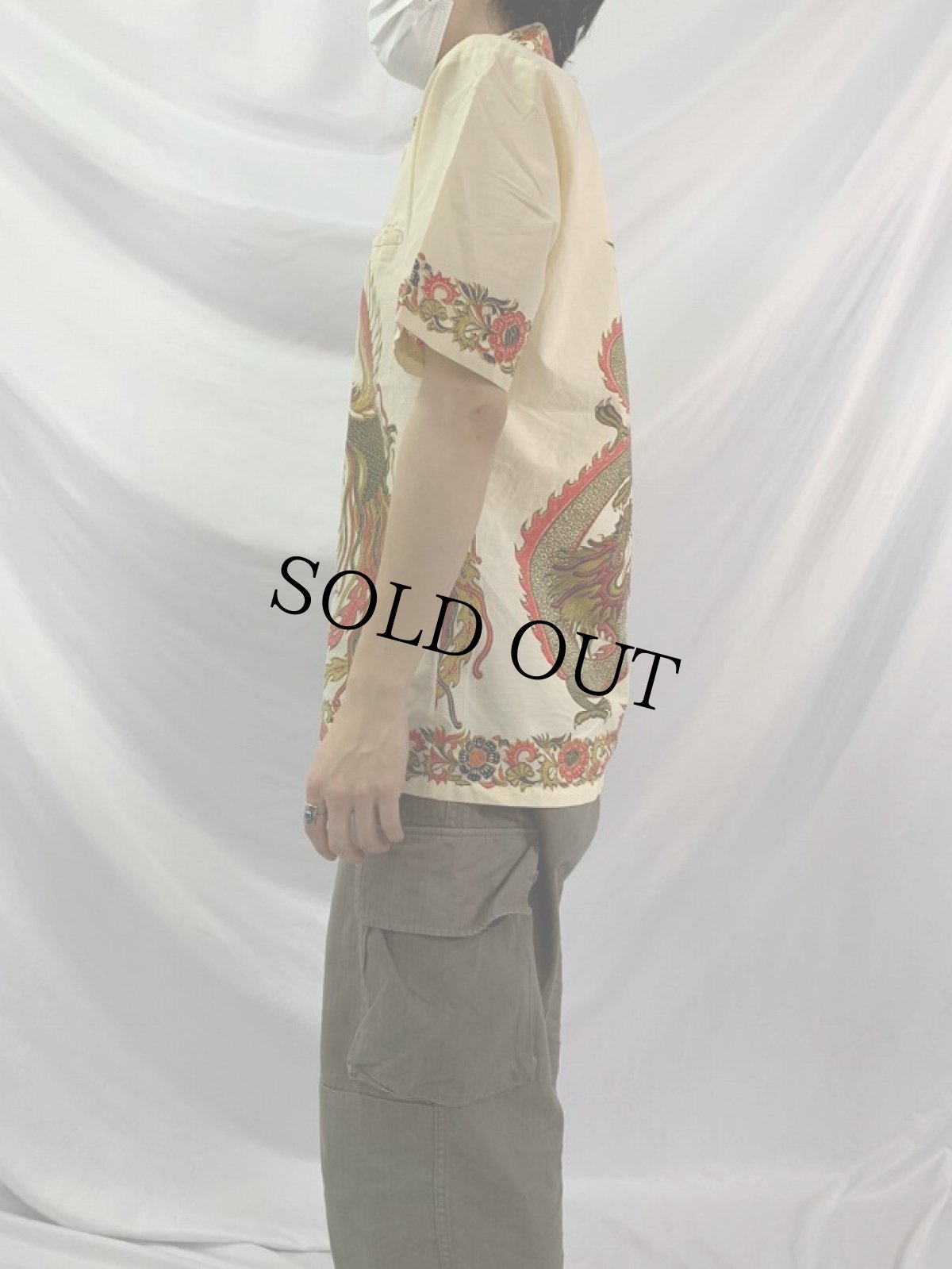 画像3: 70's 龍柄 バティックシャツ (3)