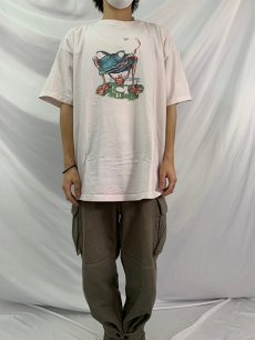 画像2: 90's USA製 カエルイラストプリントTシャツ XXL (2)