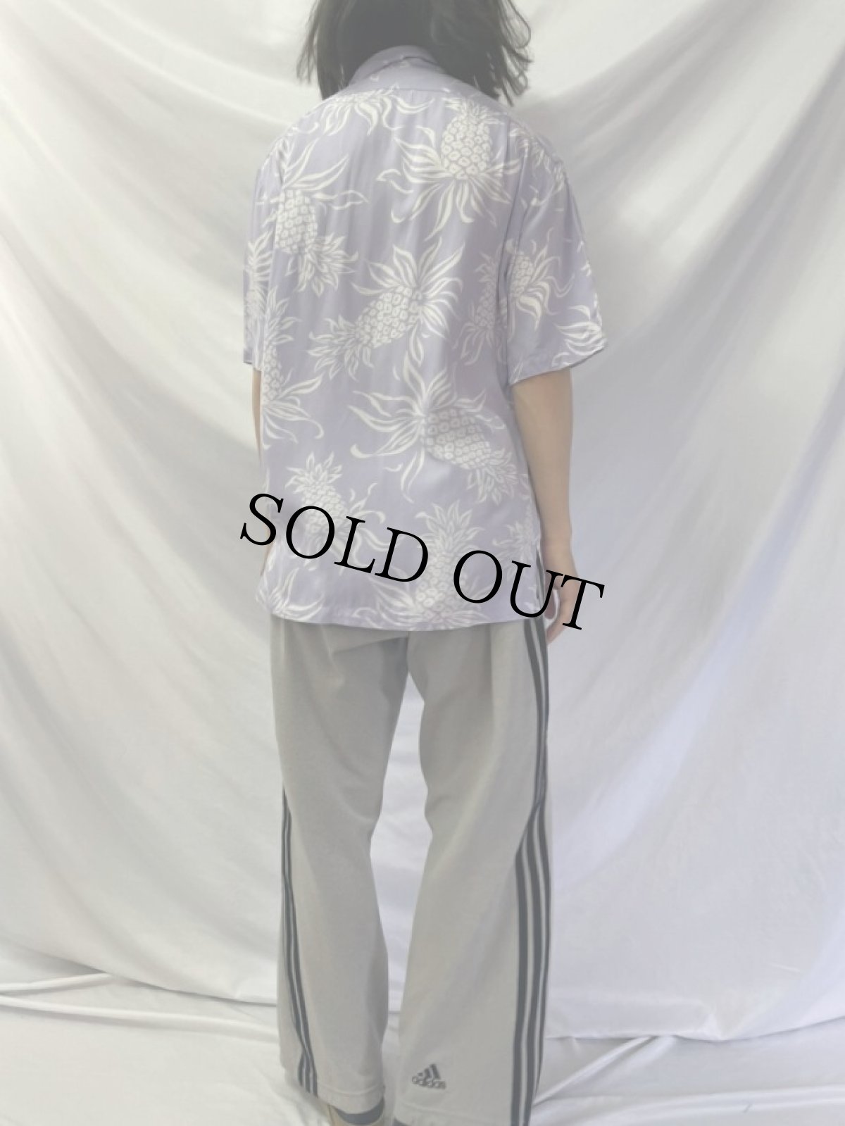 画像4: POLO Ralph Lauren "CLAYTON" パイナップル柄 レーヨンアロハシャツ S (4)