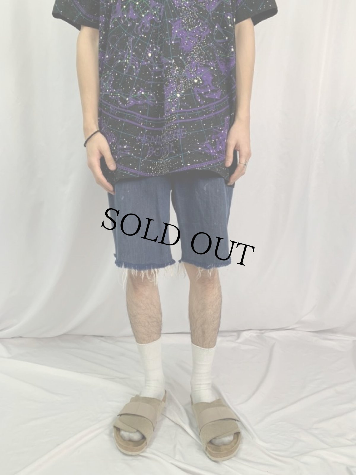 画像2: 70〜80's Levi's VAT DYE カットオフ デニムショーツ W32 (2)