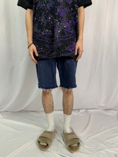 画像2: 70〜80's Levi's VAT DYE カットオフ デニムショーツ W32 (2)