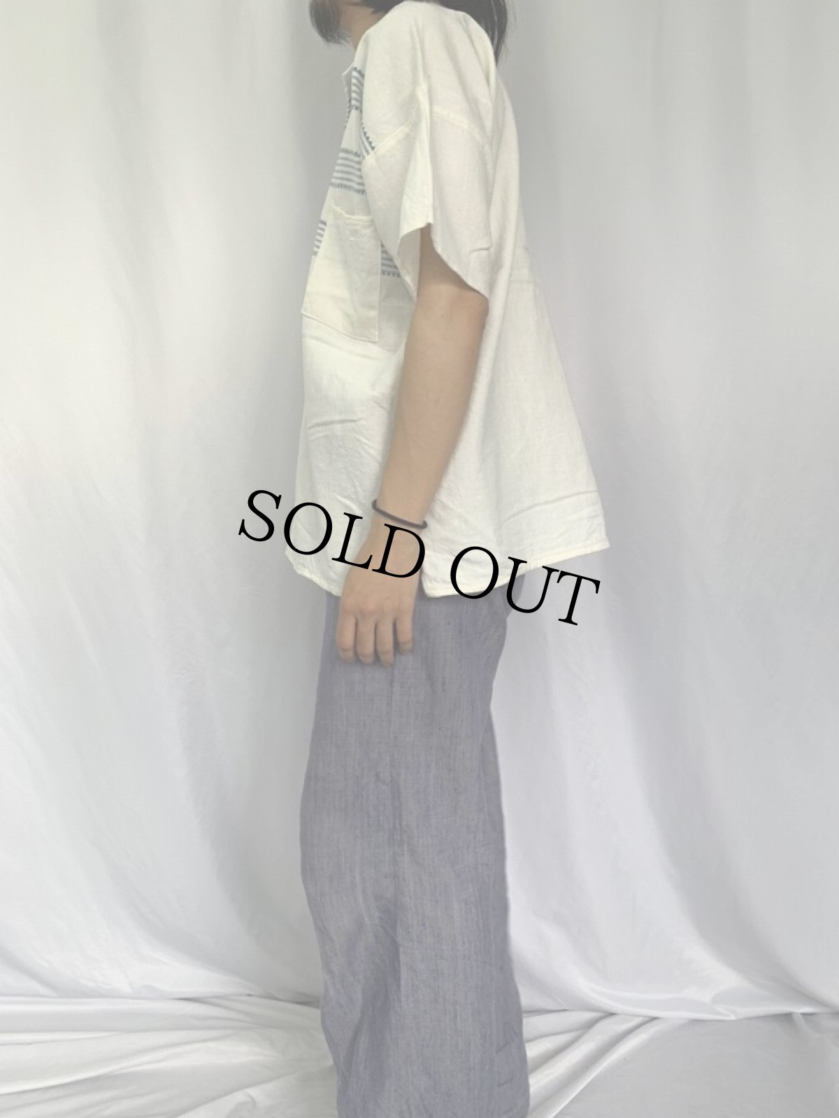 画像3: 〜70's ボーダー柄 オープンカラーシャツ (3)