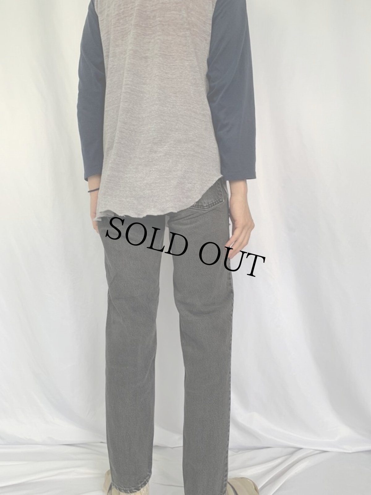 画像4: 90's Levi's 550 USA製 サルファブラックデニムパンツ W29 (4)