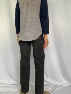 画像4: 90's Levi's 550 USA製 サルファブラックデニムパンツ W29 (4)