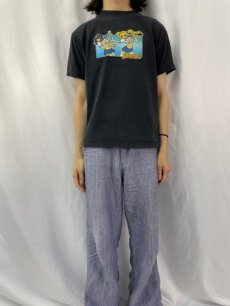 画像2: HOOK-UPS USA製 スケートブランド キャラクタープリント Tシャツ M (2)