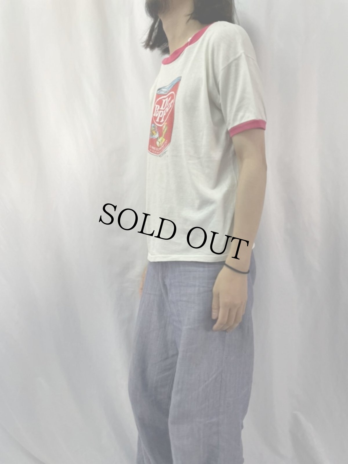 画像3: 70's Dr Popper "WACKEY PACKAGES" パロディプリント リンガーTシャツ L (3)