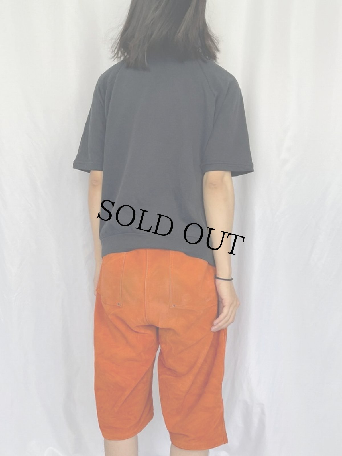 画像4: 70〜80's "TNENESSEE UNIV." カレッジプリント ラグラン半袖スウェット BLACK (4)