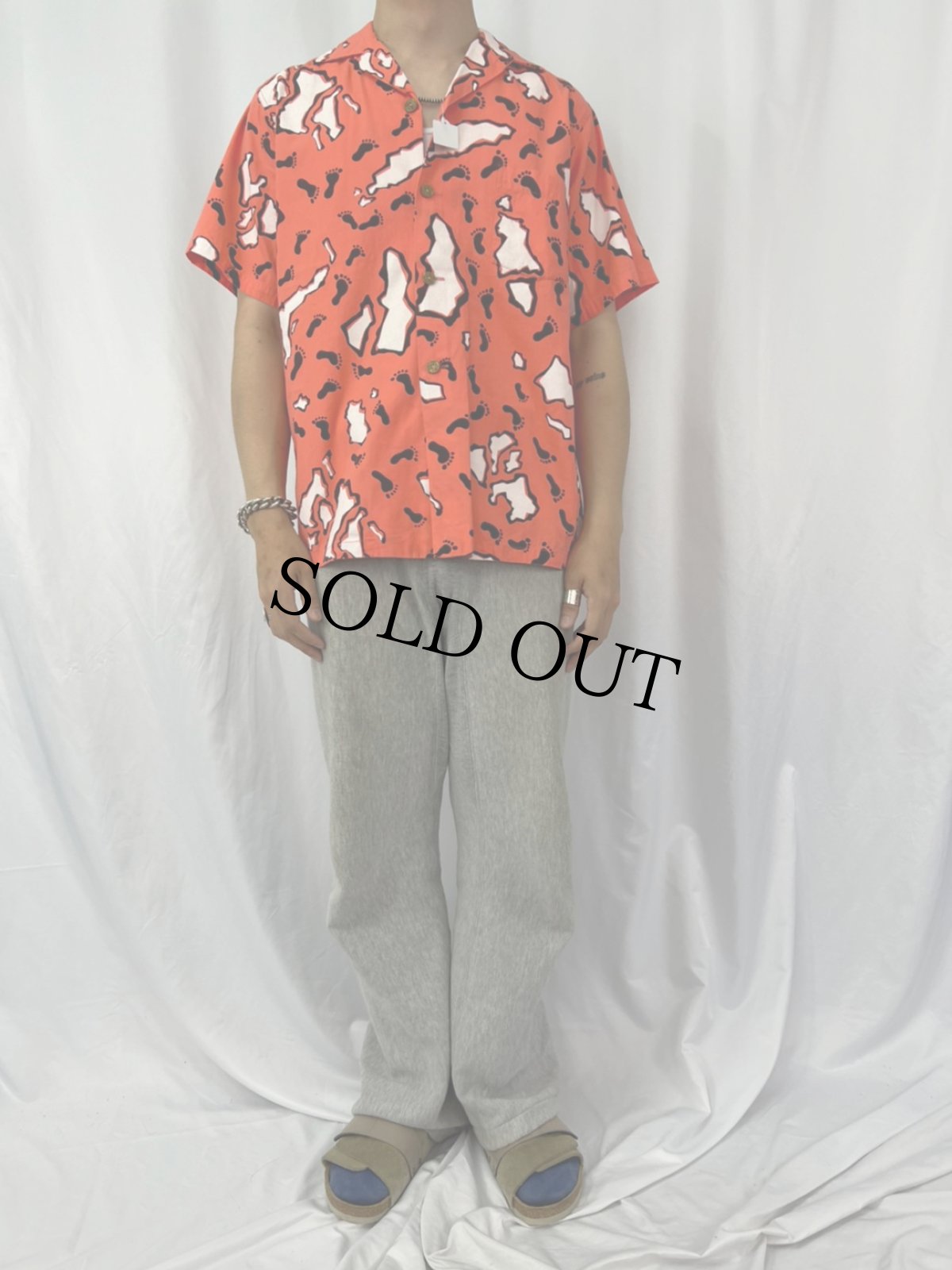 画像2: 60's Diamond Head 古銭ボタン 総柄 コットンアロハシャツ (2)