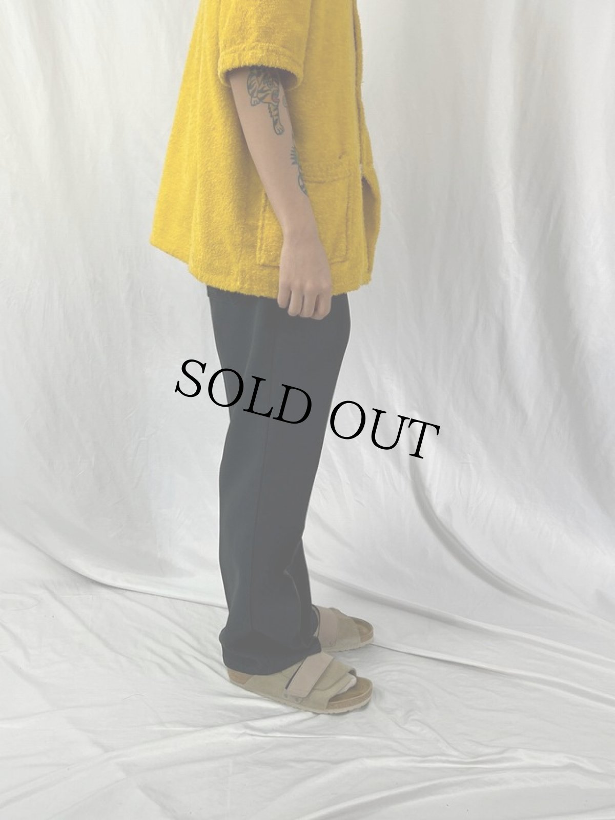 画像3: 90's Levi's "STA-PREST" ポリエステルフレアパンツ BLACK W33 (3)