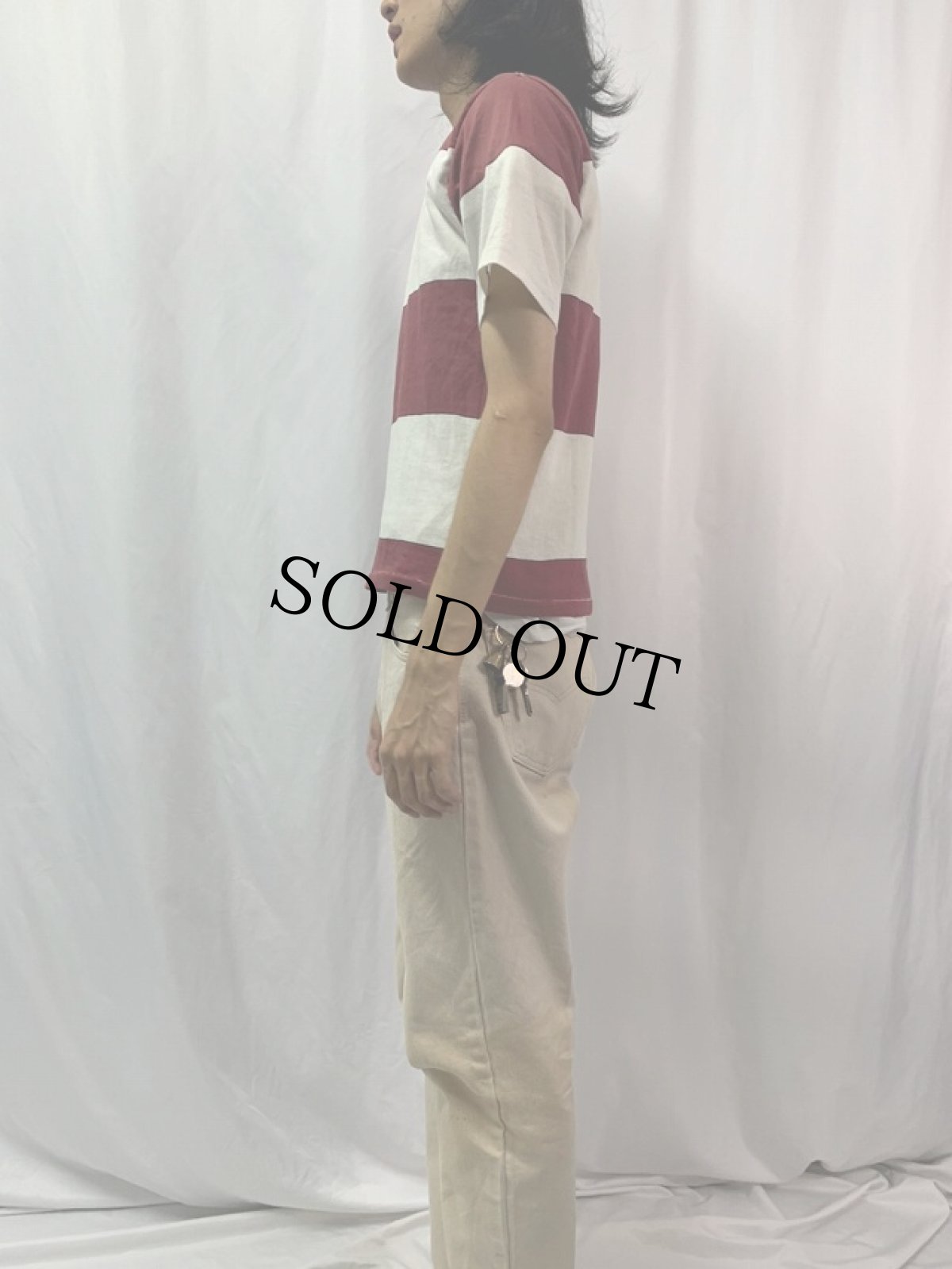 画像3: 60〜70's ボーダー柄 Tシャツ M (3)