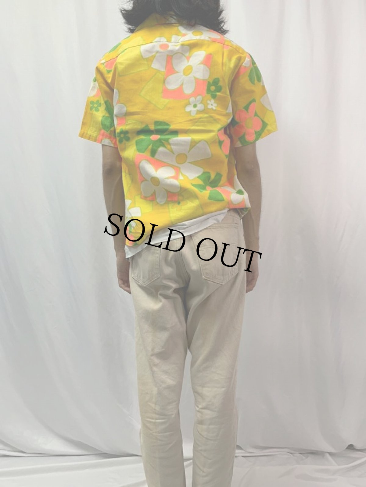 画像4: 60's LIBERTY HOUSE 古銭ボタン 花柄 アロハシャツ (4)