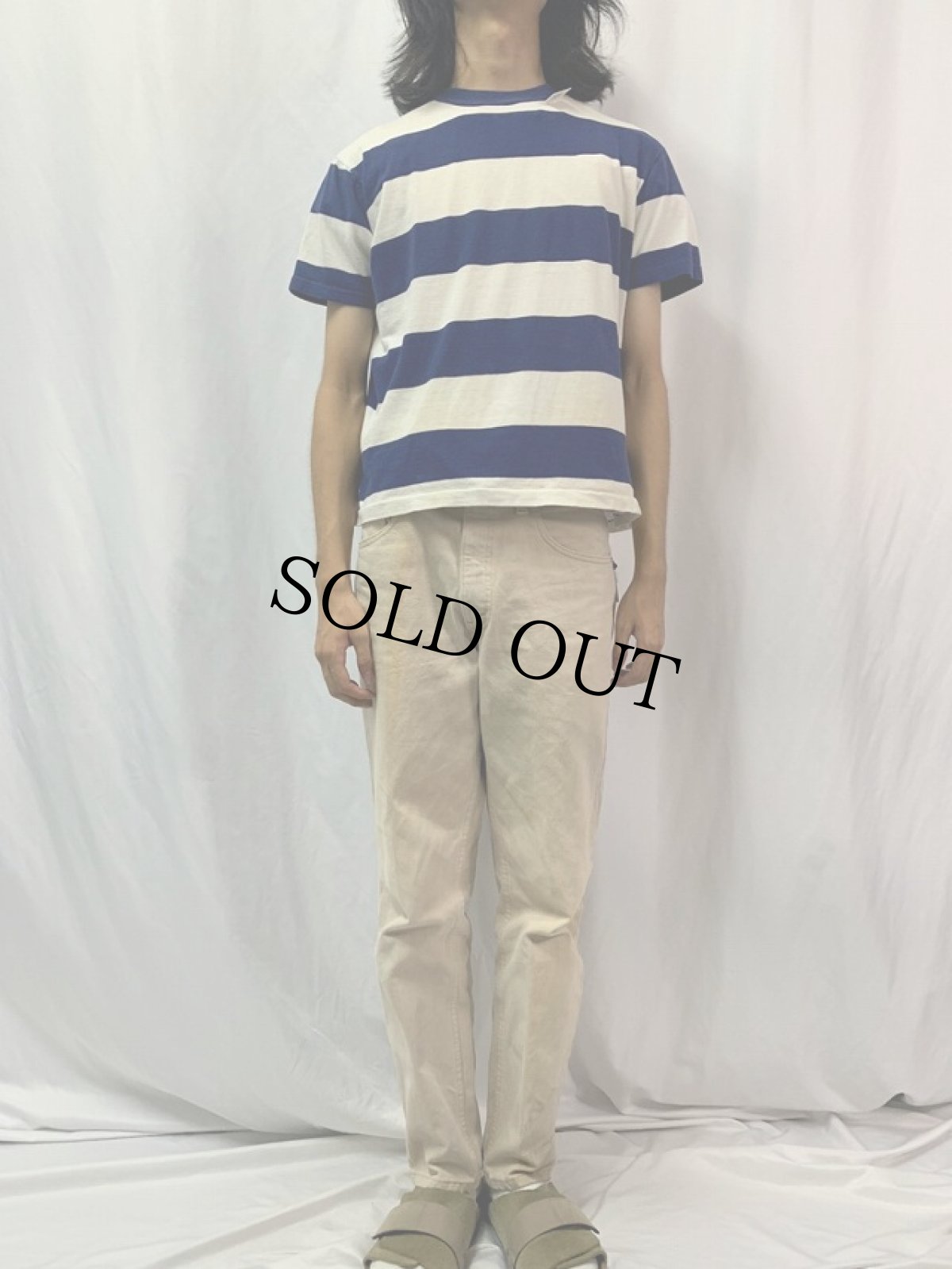 画像2: 60〜70's ITALY製 ボーダー柄 Tシャツ (2)