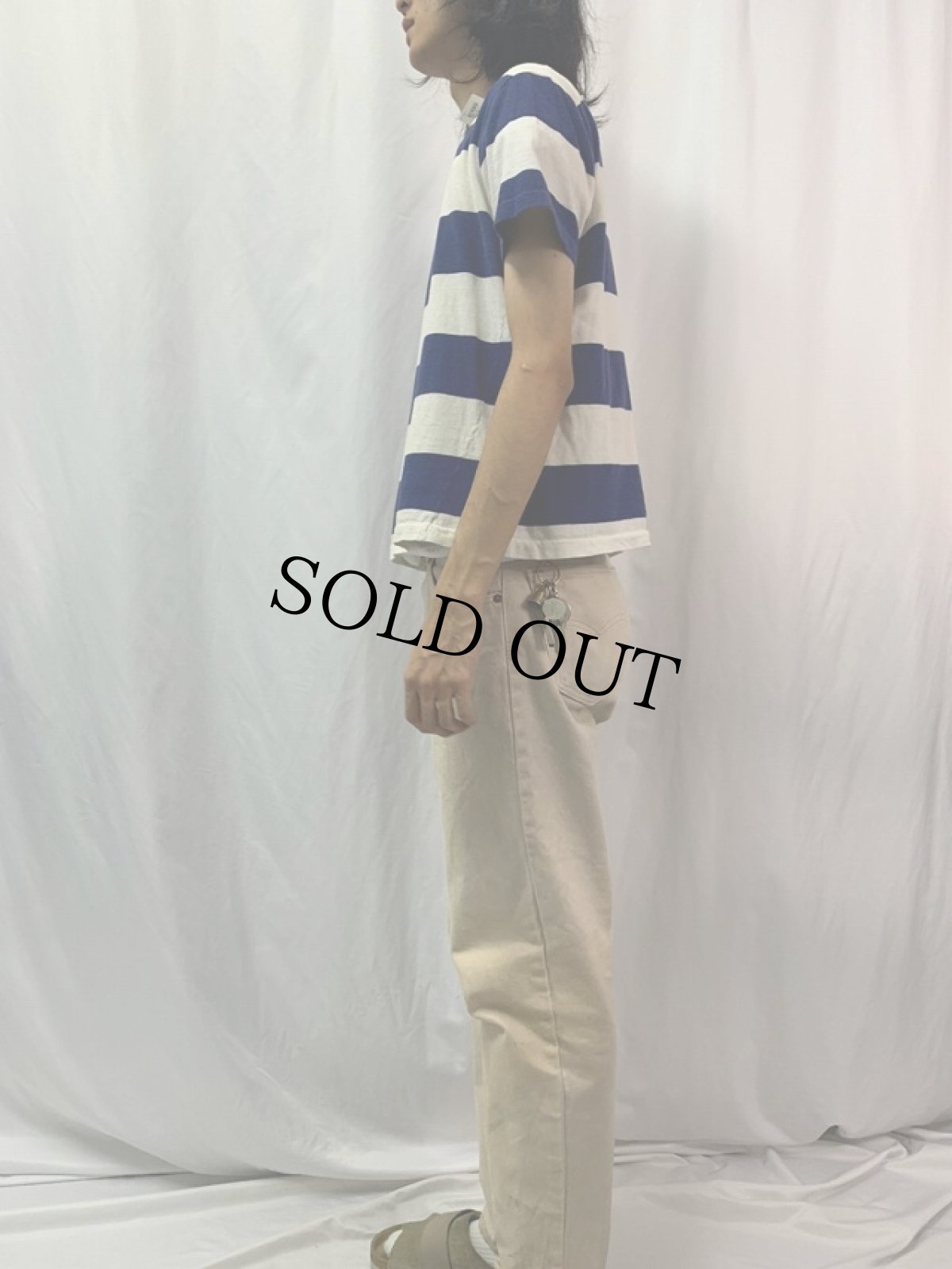 画像3: 60〜70's ITALY製 ボーダー柄 Tシャツ (3)