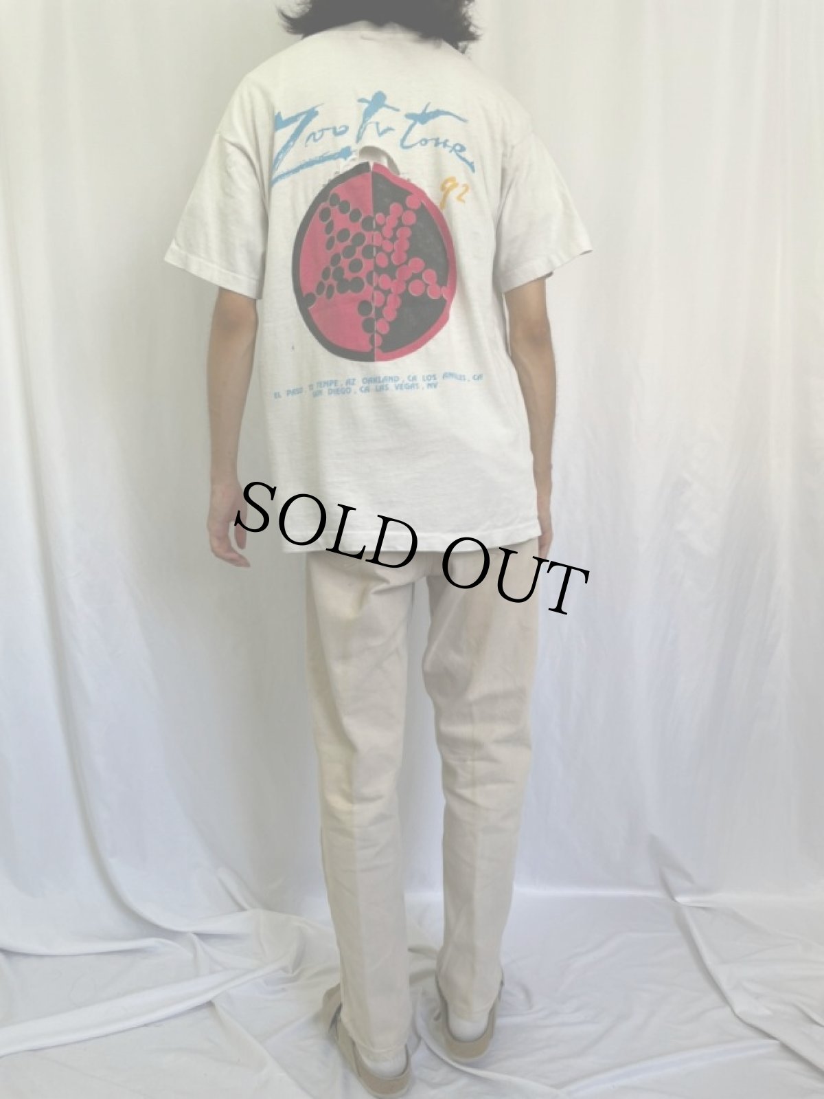 画像4: 90's U2 USA製 "Zoo tv tour 92" ロックバンドプリントTシャツ XL (4)