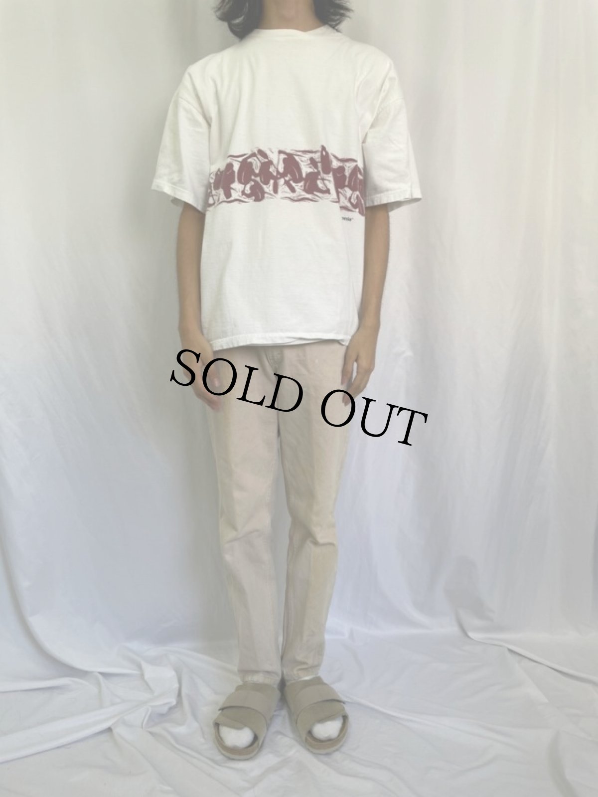 画像2: 90's patagonia USA製 カヤックボーダー柄 プリントTシャツ XL (2)