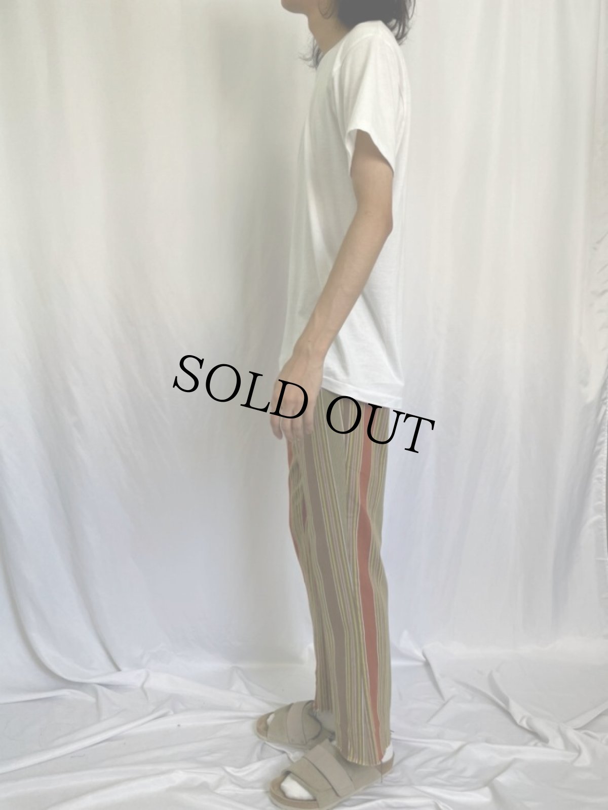 画像3: 70's FARAH USA製 ストライプ柄 フレアパンツ W31 (3)