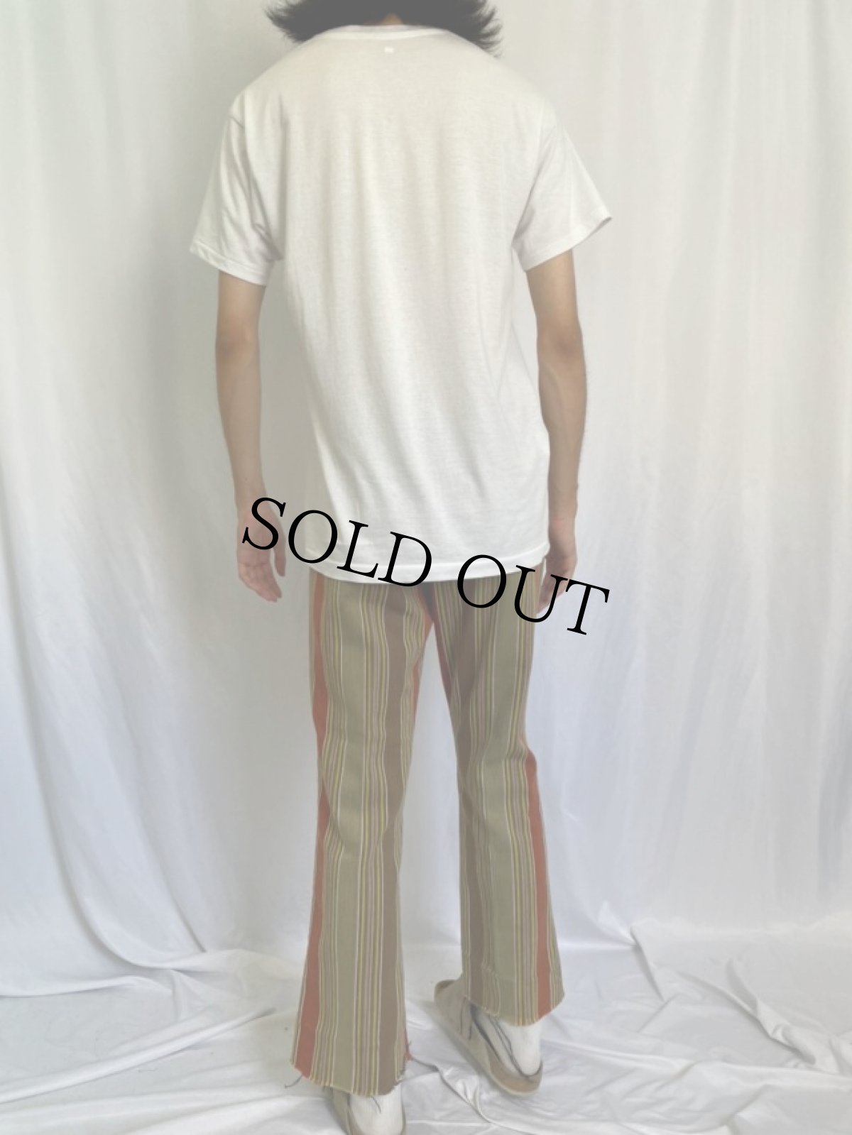 画像4: 70's FARAH USA製 ストライプ柄 フレアパンツ W31 (4)