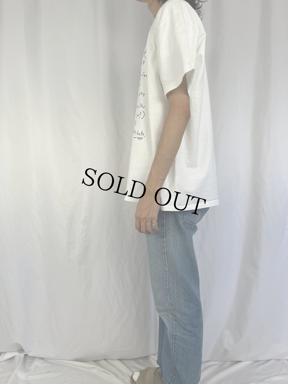 画像3: 90's MORRISSEY "Poppycocteau" ミュージシャンプリントTシャツ XL (3)