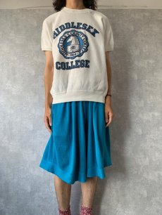 画像2: 80's USA製 "MIDDLESEX COLLEGE" プリント半袖スウェット L (2)