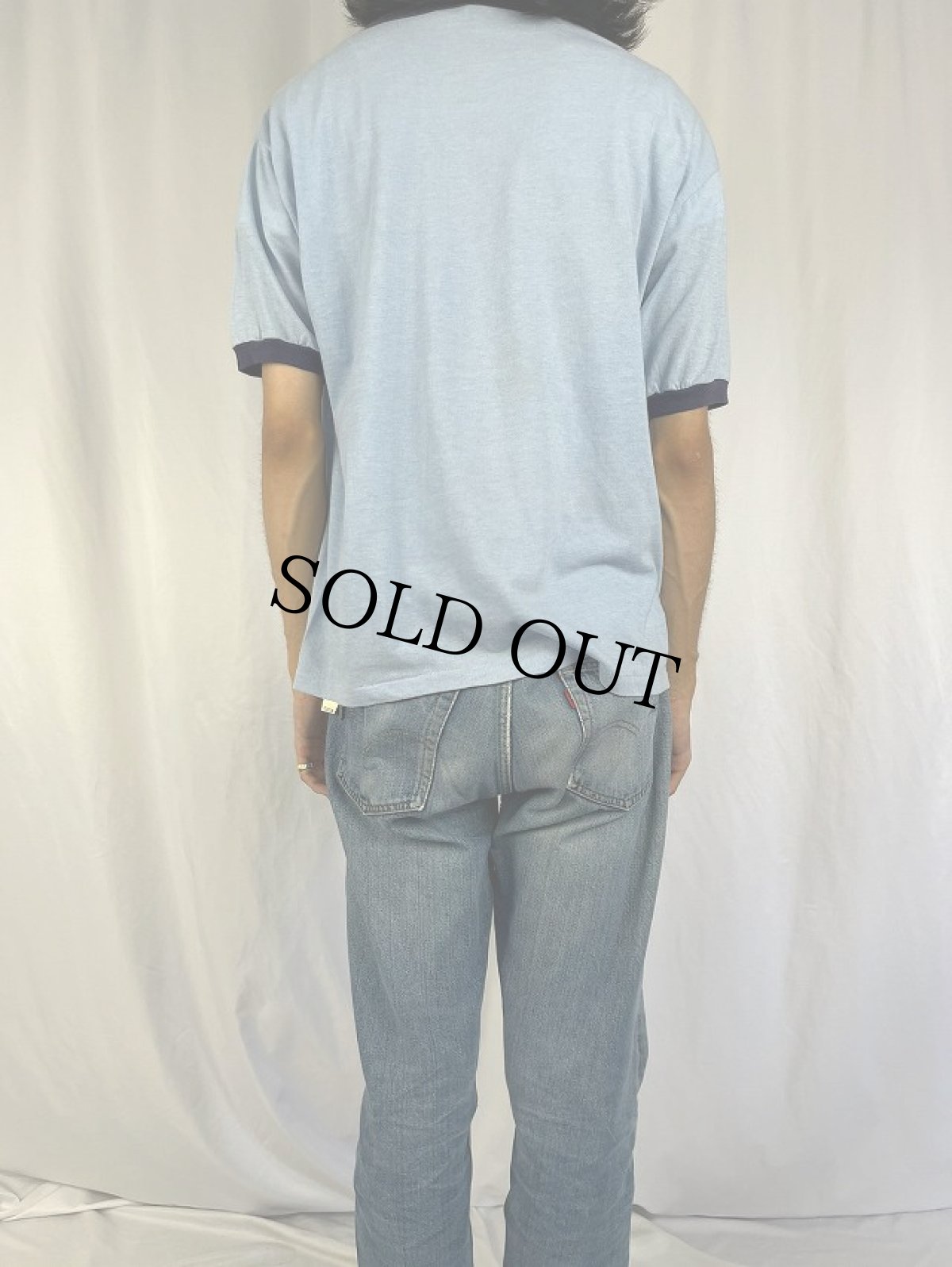 画像4: 70's "BLACK HILLS" モトクロス プリントリンガーTシャツ XL (4)