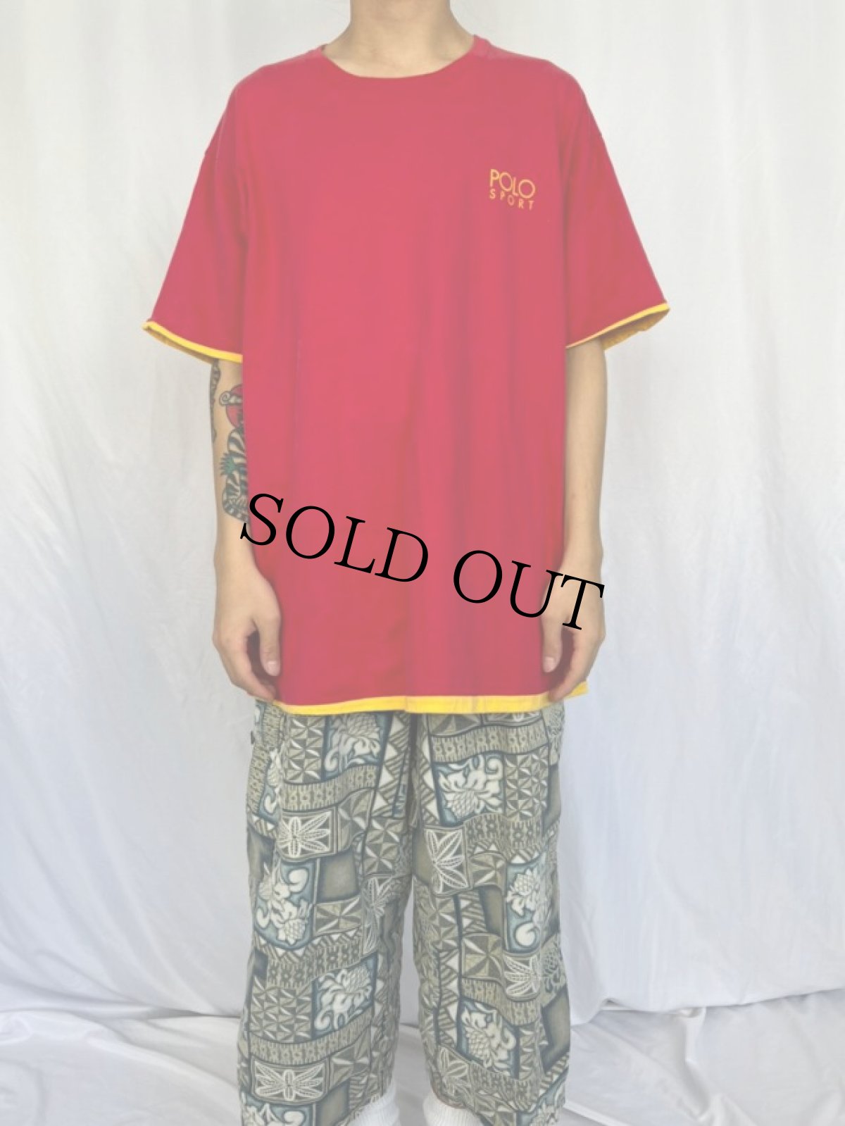 画像2: 90's POLO Ralph Lauren USA製 "POLO SPORT" リバーシブルデザイン ロゴプリントTシャツ L (2)