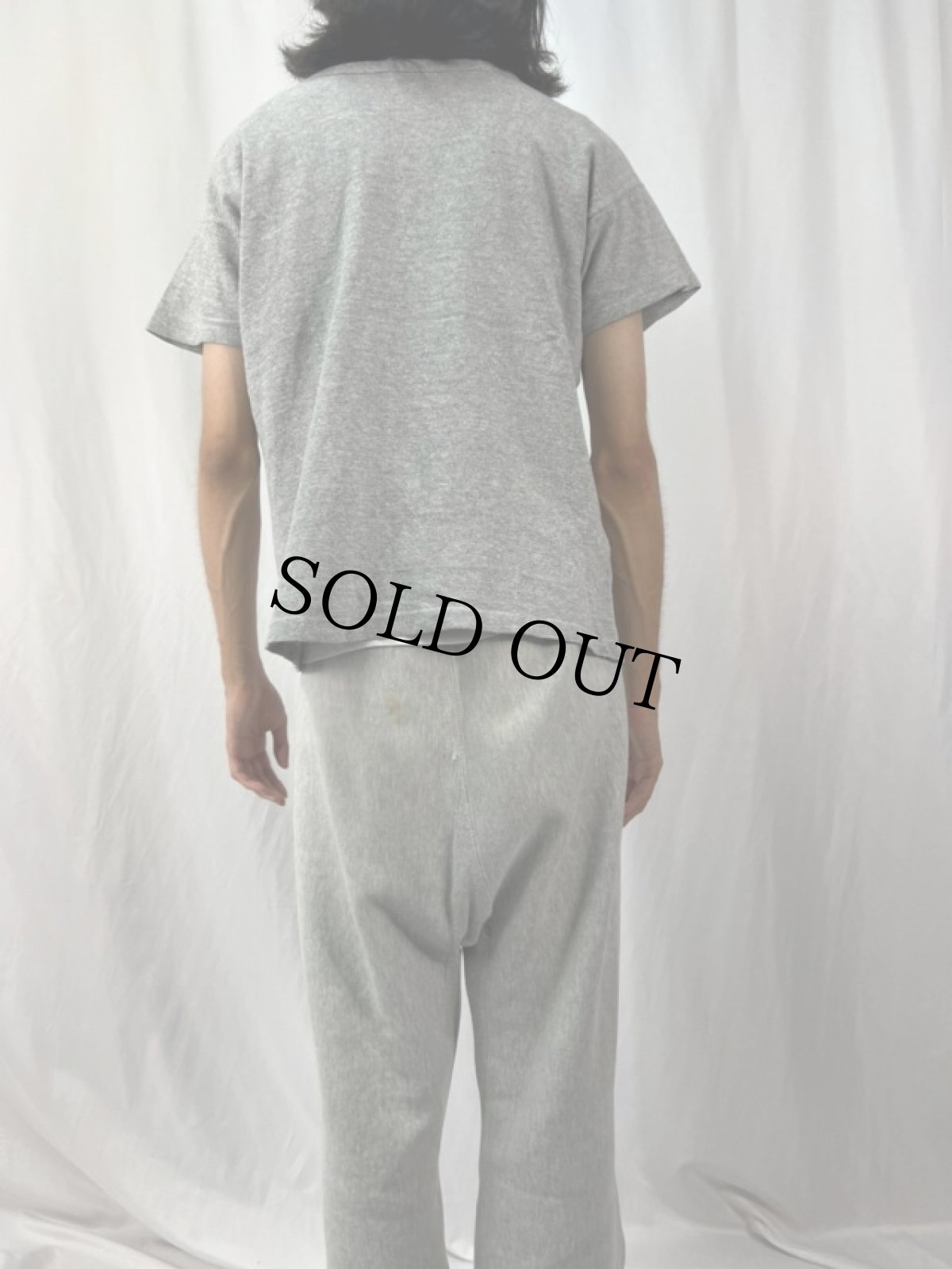 画像4: 70〜80's Champion USA製 バータグ 無地Tシャツ L (4)