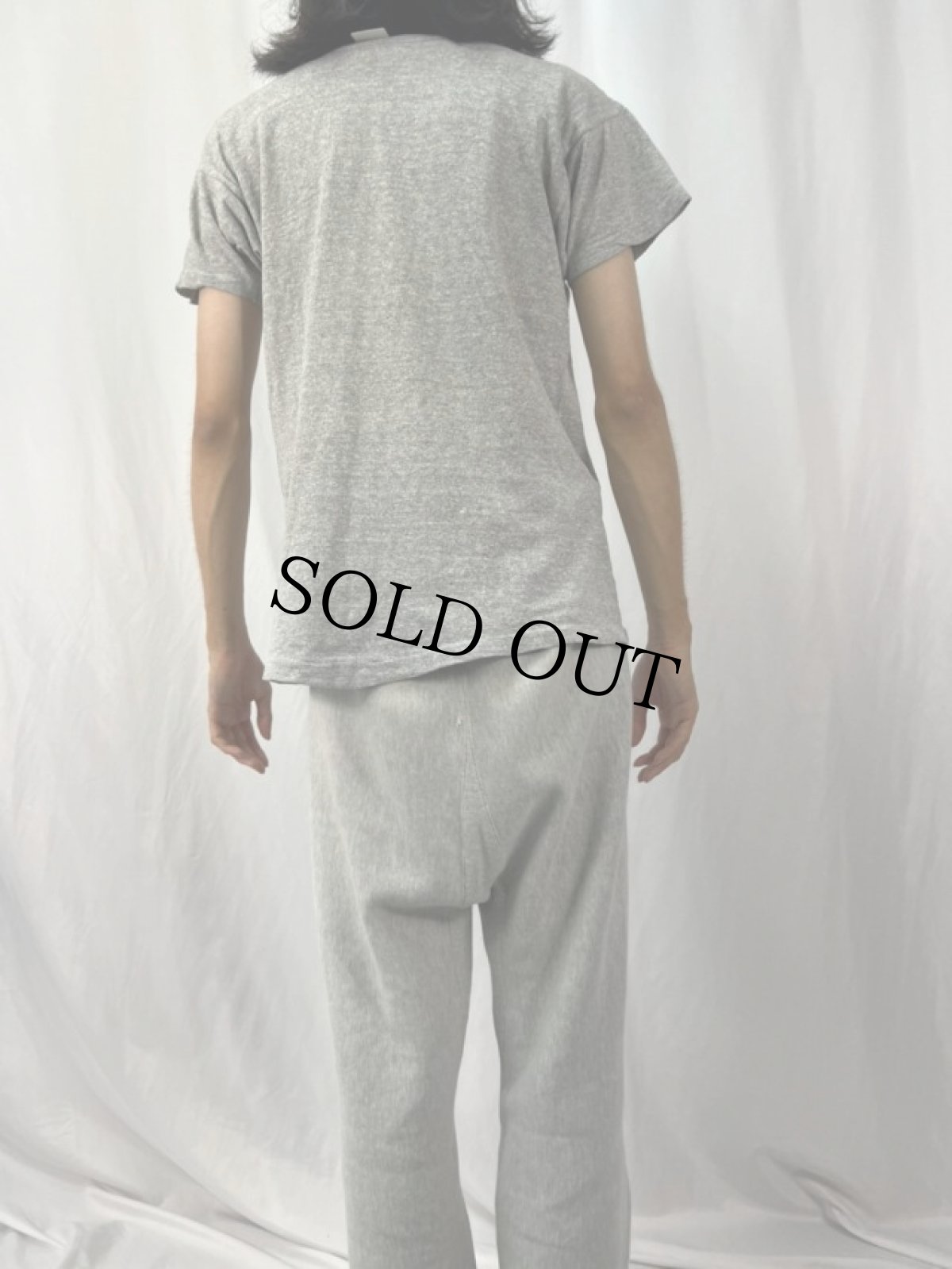 画像4: 70〜80's Champion USA製 バータグ 無地Tシャツ L (4)