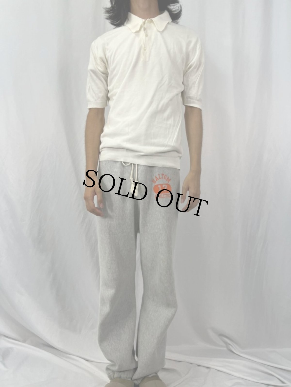 画像2: JOHN SMEDLEY ENGLAND シーアイランドコットンニットポロシャツ SIZE40 (2)