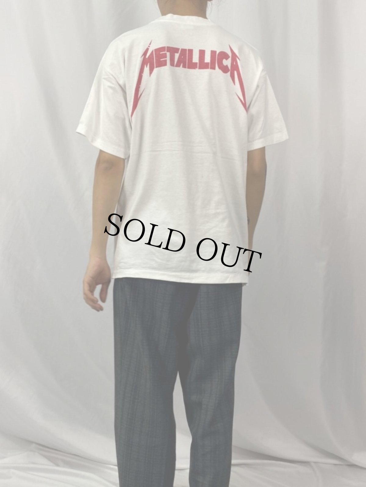 画像4: 90's METALLICA PUSHEAD ヘヴィメタルバンド プリントTシャツ M (4)