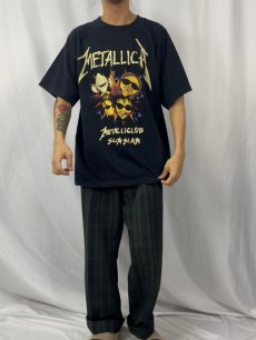 画像2: 90's METALLICA USA製 "METALLICLUB SLIM-SLAM" ヘヴィメタルバンド プリントTシャツ XL (2)