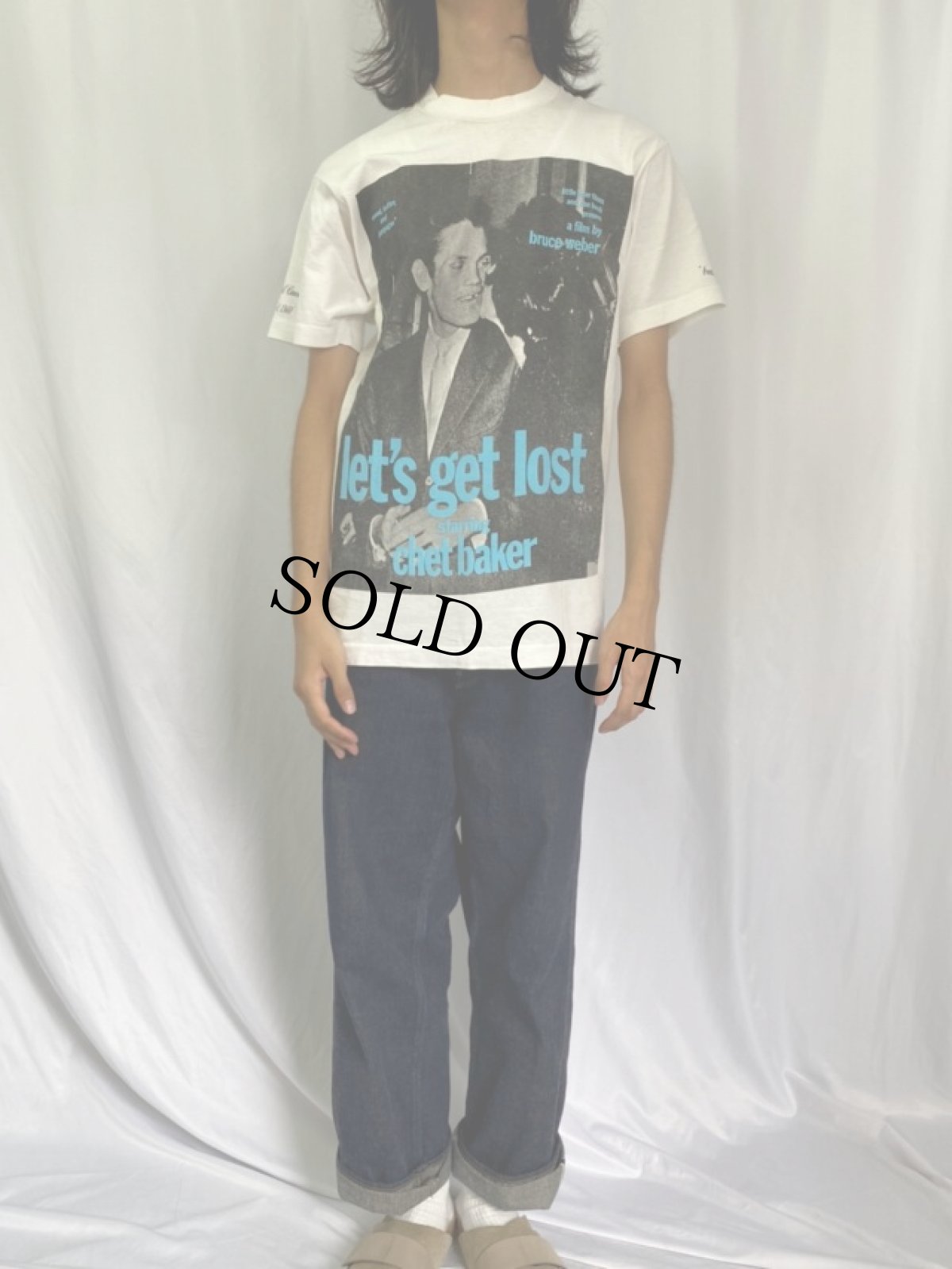 画像2: 90's BRUCE WEBER "let's get lost starring chet baker" フォトプリントTシャツ L (2)