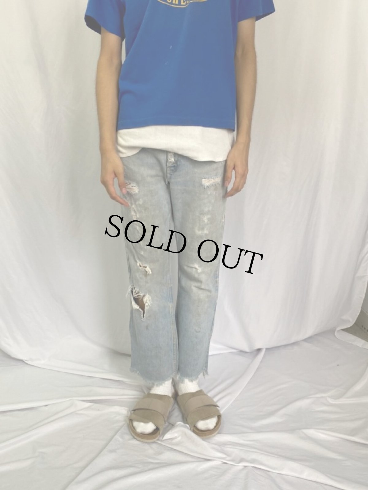 画像2: 70's JCPenny フレアデニムパンツ W31 (2)