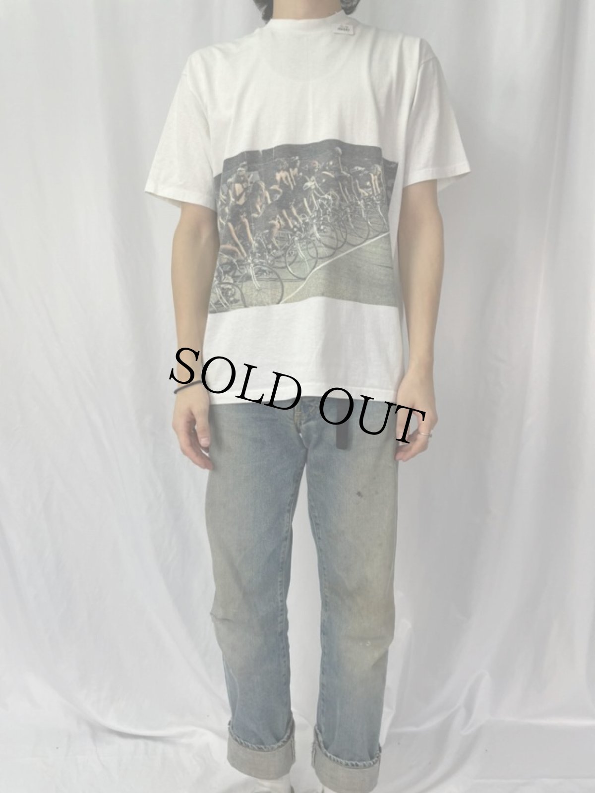 画像2: 90's QUEEN USA製 "Jazz" レコード付属ポスター柄 バンドプリントTシャツ L (2)