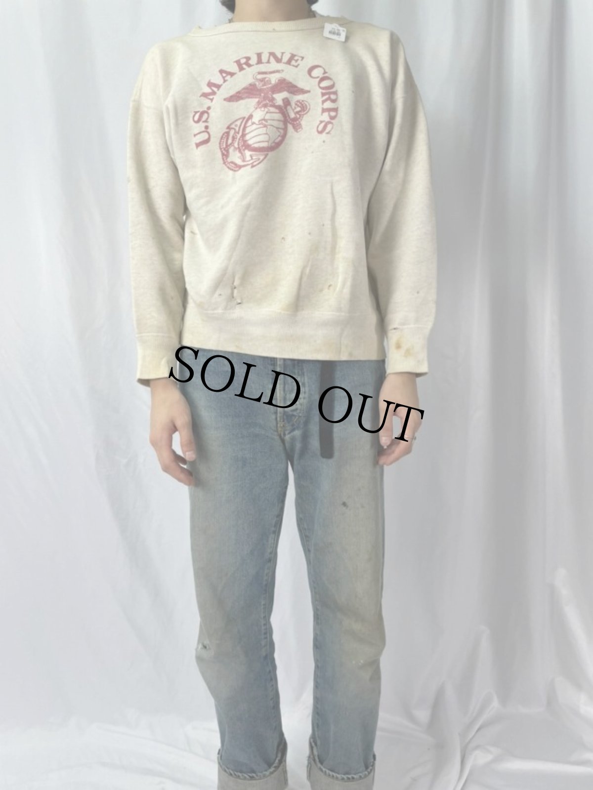 画像2: 50〜60's U.S.MARINE CORPS プリントスウェット (2)