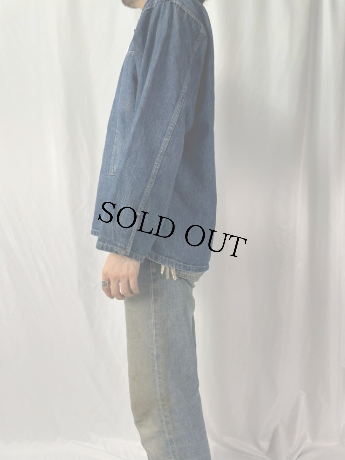 画像3: 30〜40's U.S.ARMY デニムプルオーバージャケット (3)