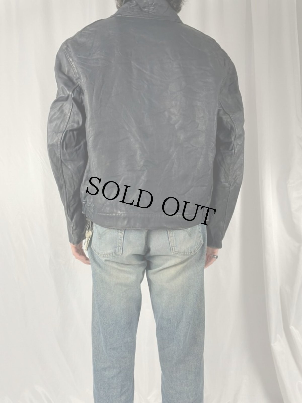 画像4: 70〜80's FRENCH AIR FORCE レザーフライトジャケット (4)