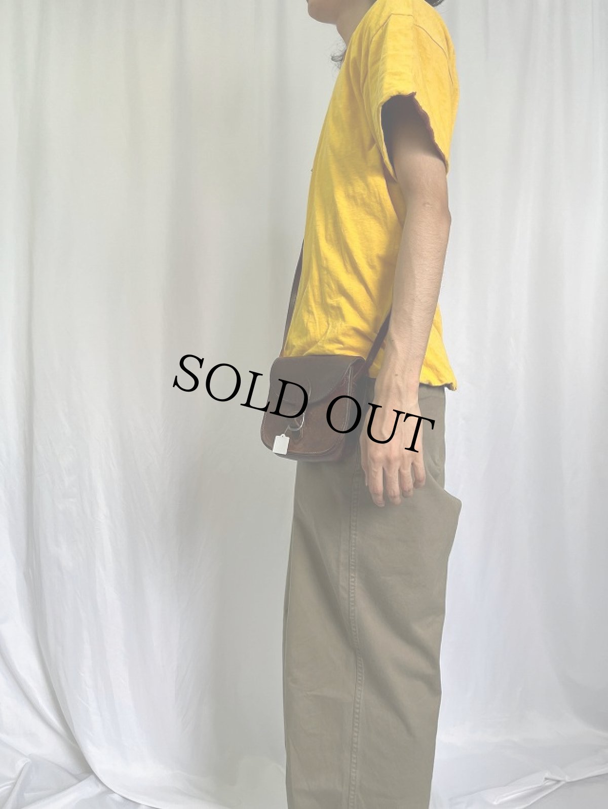 画像3: 60〜70's レザーショルダーバッグ (3)