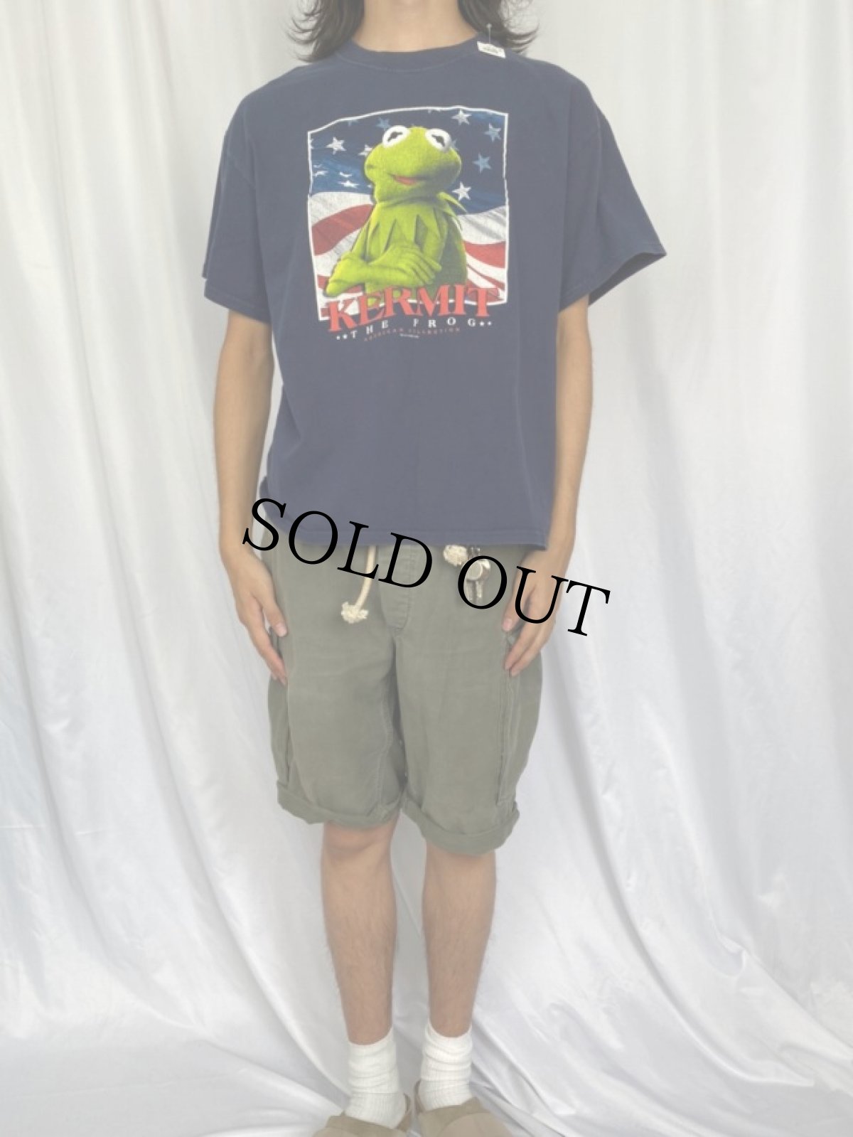画像2: 2000's KERMIT THE FROG "AMERICAN COLLECTION" キャラクタープリントTシャツ L (2)