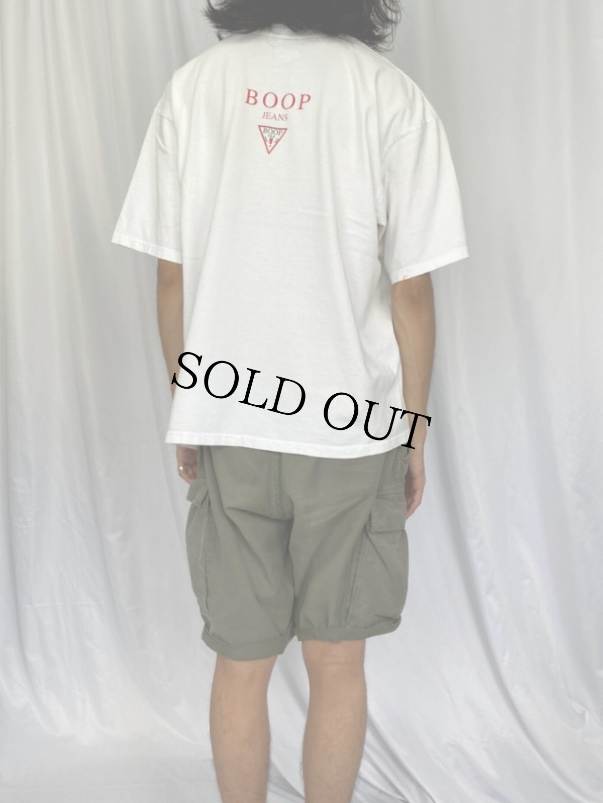 画像4: 90's Betty Boop USA製 "BOOP JEANS" キャラクターパロディプリントTシャツ XL (4)